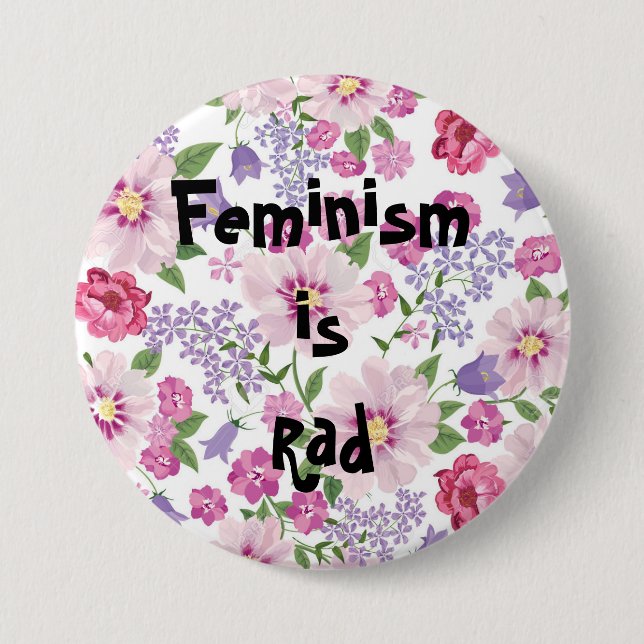 Feminism is Rad Button (Front)