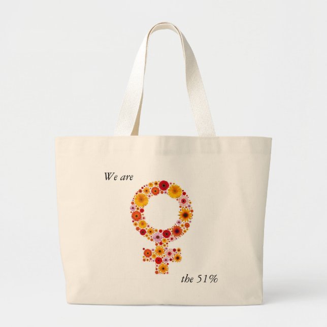 Feminism Large Tote Bag (Front)
