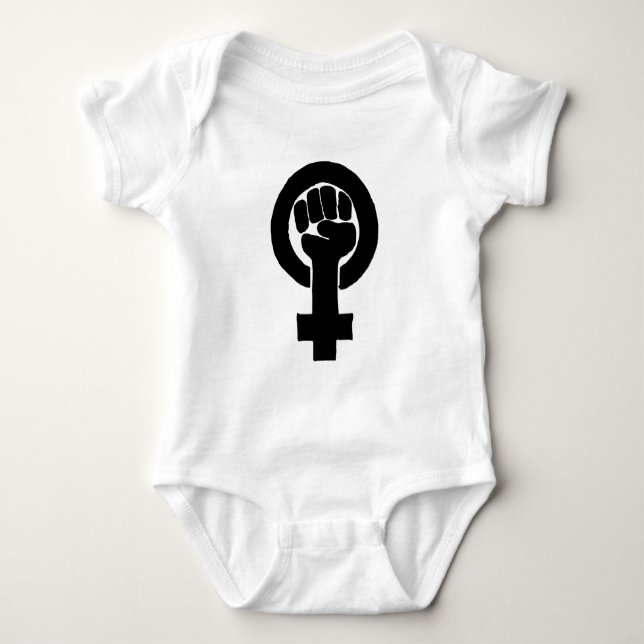 FEMINISM LOGO BABY BODYSUIT (Front)
