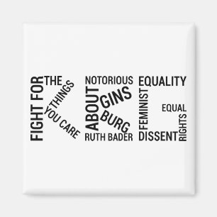 Feminism, Notorious RBG, Ruth Bader Ginsburg, RGB Magnet