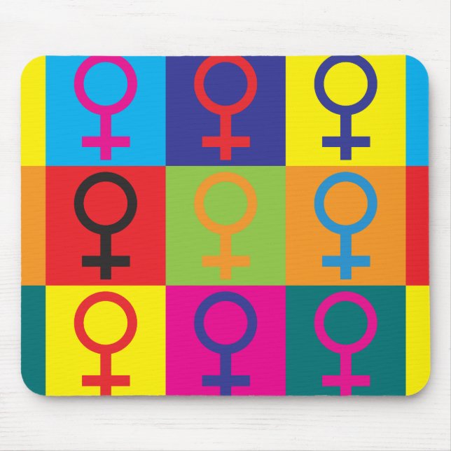 Feminism Pop Art Mouse Mat (Front)