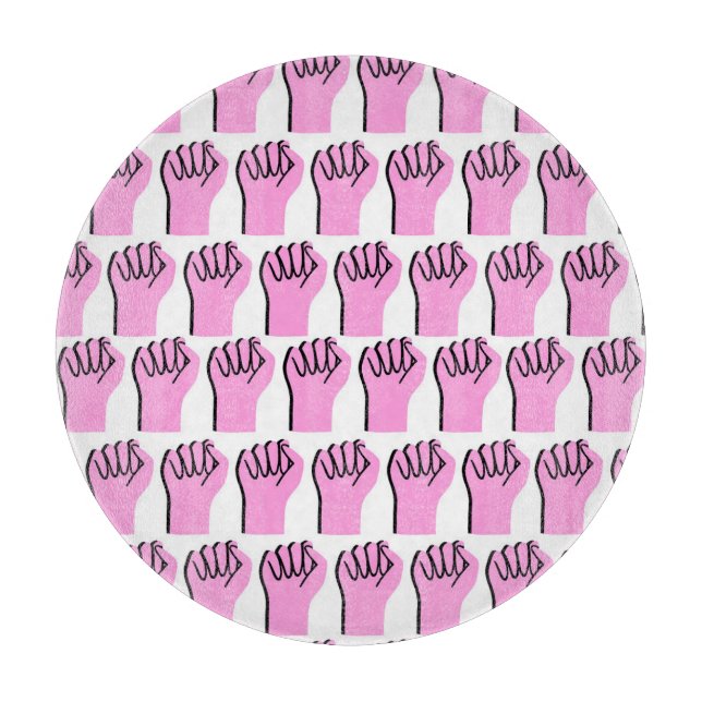 Feminism Power: Symbolic Vintage Pattern Cutting Board (Front)