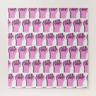 Feminism Power: Symbolic Vintage Pattern Jigsaw Puzzle