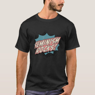 Feminism Rocks Women's Human Rights March Retro T-Shirt
