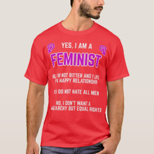Feminism Saying Gender Equality Womens Rights Femi T-Shirt