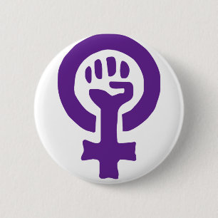 Feminism Symbol 6 Cm Round Badge
