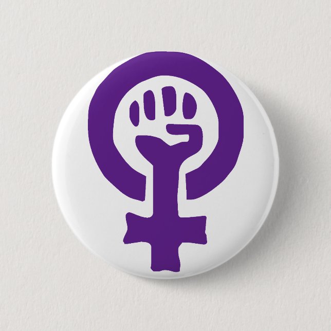 Feminism Symbol 6 Cm Round Badge (Front)