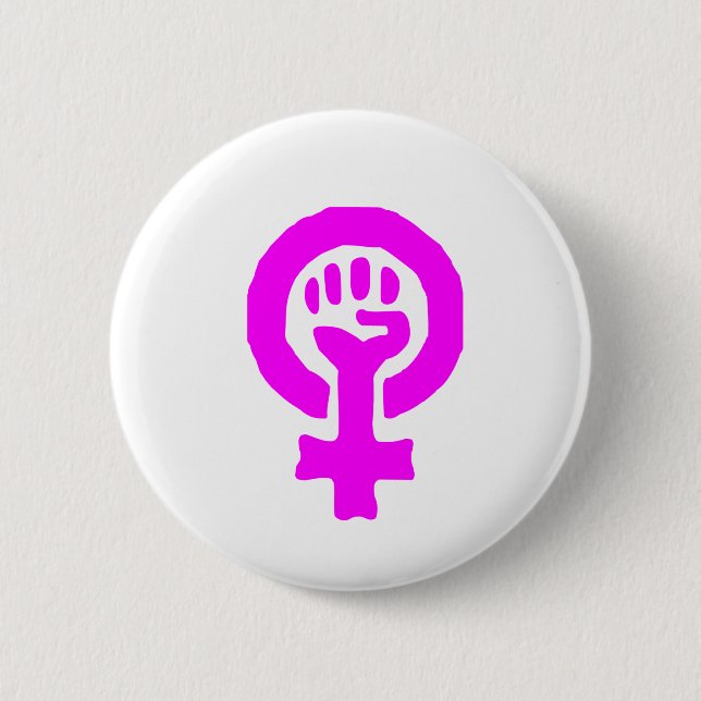 Feminism Symbol 6 Cm Round Badge (Front)