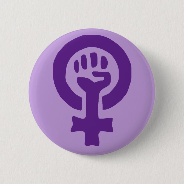 Feminism Symbol 6 Cm Round Badge (Front)