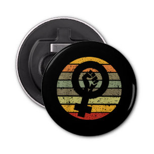 Feminism Symbol Design Retro Vintage, 70s 80s 90s Bottle Opener
