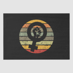 Feminism Symbol Design Retro Vintage, 70s 80s 90s  Tissue Paper