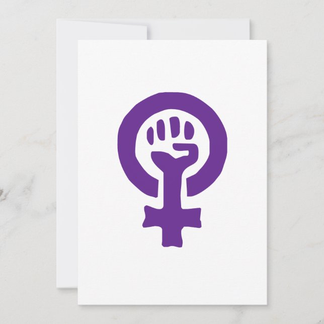 Feminism Symbol Invitation (Front)