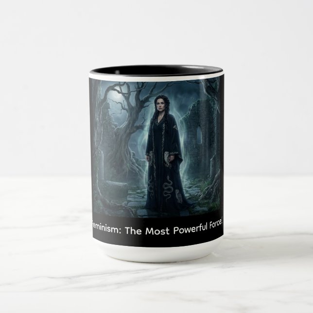 Feminism: The Most Powerful Force! Mug (Center)