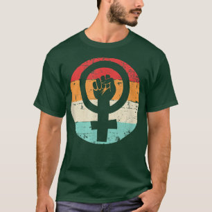 Feminism Woman Fist Retro For Women Girls 1391  T-Shirt