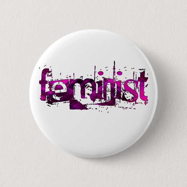 Feminist 6 Cm Round Badge (Front)