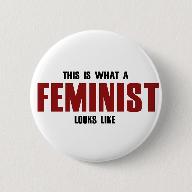 Feminist 6 Cm Round Badge (Front)