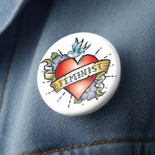 Feminist 6 Cm Round Badge