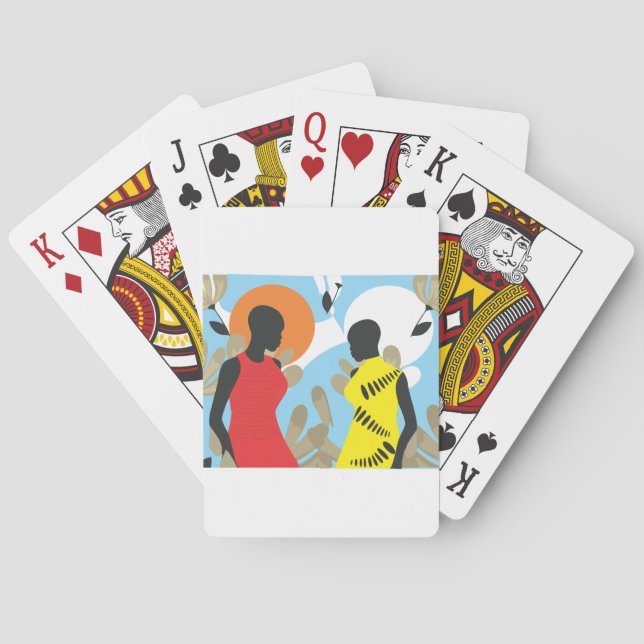 Feminist abstract art playing cards (Back)