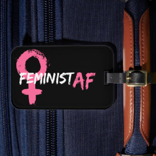 Feminist AF Female Symbol  Luggage Tag