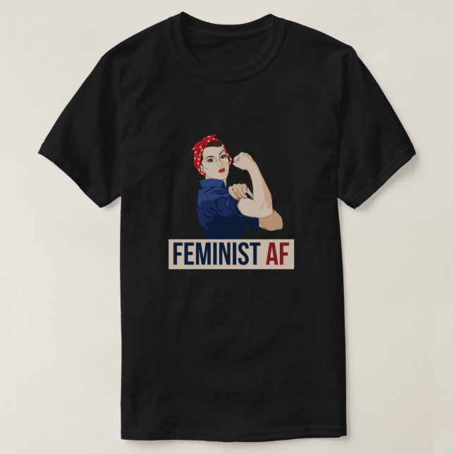Feminist AF rosie riveter Essential T-Shirt (Design Front)