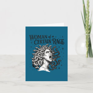 Feminist art empowerment woman of a certain rage  card