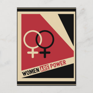 Feminist art political postcard