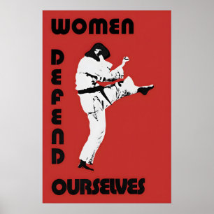Feminist Art Print Women defend ourselves!