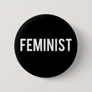 Feminist Black and White 6 Cm Round Badge