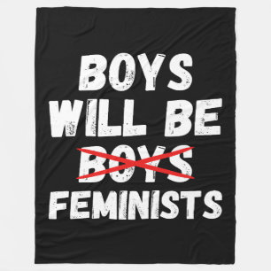 Feminist Boy - Boys Will Be Feminists II Fleece Blanket