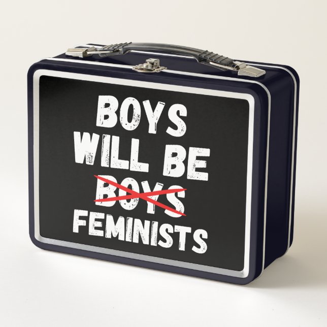 Feminist Boy - Boys Will Be Feminists II Metal Lunch Box (Front)