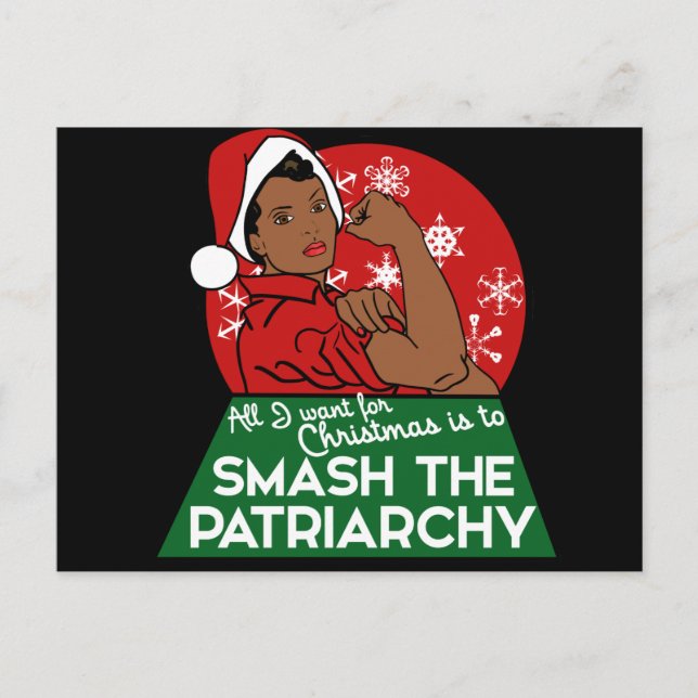 Feminist christmas holiday postcard (Front)