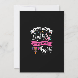 Feminist Christmas Lights & Reproductive Rights Pr Invitation