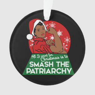 Feminist christmas ornament