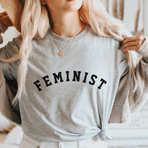 Feminist Collegiate Typography T-Shirt