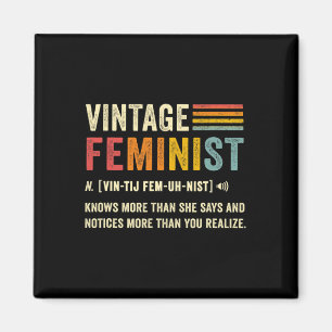 Feminist Definition Knows More Than She Says Retro Magnet