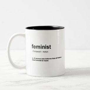 FEMINIST Definition Two-Tone Coffee Mug