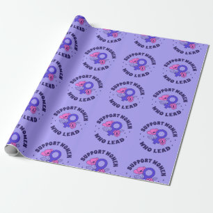 Feminist Elections - Support Women Who Lead V Wrapping Paper