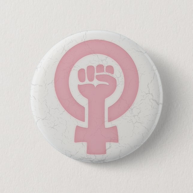 Feminist Fist 6 Cm Round Badge (Front)