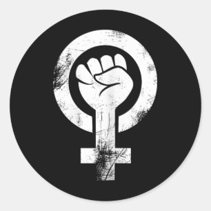 Feminist Fist Female Symbol Resist Fist Feminism 1 Classic Round Sticker