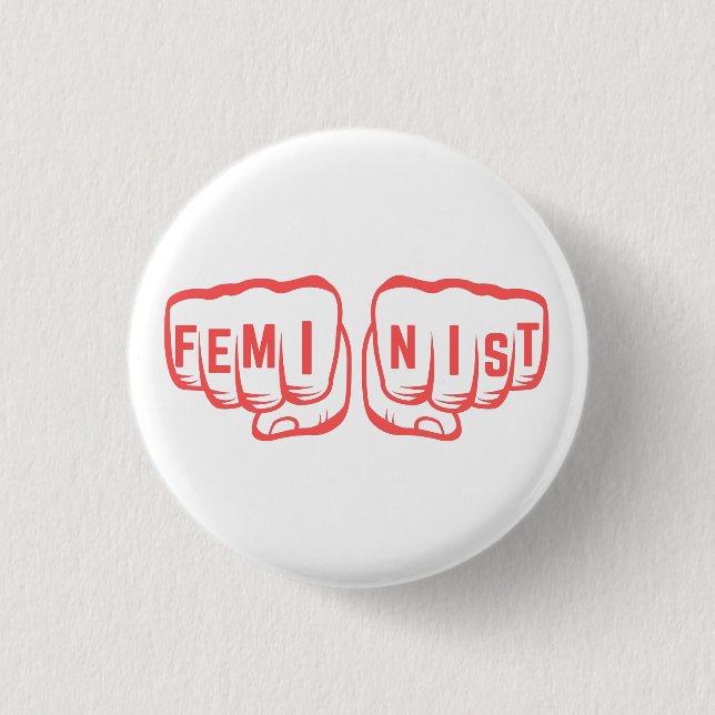 Feminist Fist Girl Power GRL Power Women Sign 3 Cm Round Badge (Front)