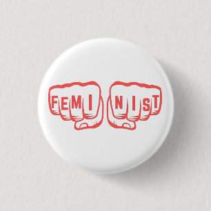 Feminist Fist Girl Power GRL Power Women Sign 3 Cm Round Badge