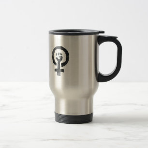 Feminist Fist Symbol Travel Mug