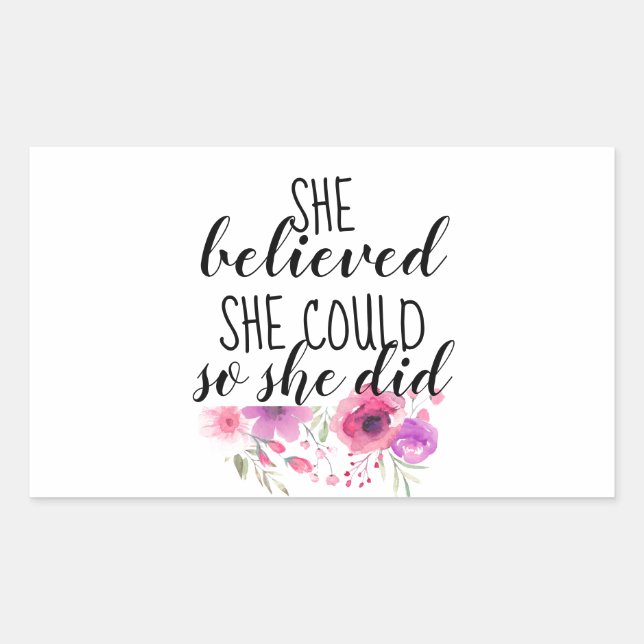 Feminist Floral Inspirational Quote Bumper Sticker (Front)