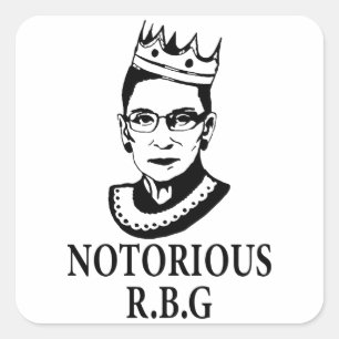 Feminist Gifts, Ruth Bader Ginsburg, Notorious RBG Square Sticker