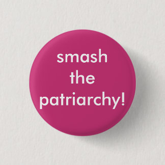 feminist girl power round button