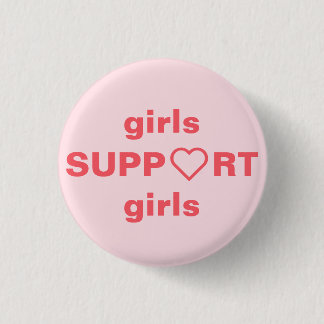 feminist girl power round button