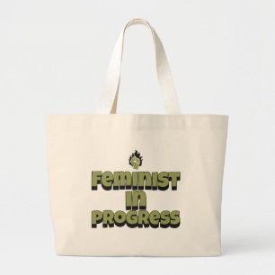Feminist in Progress Large Tote Bag
