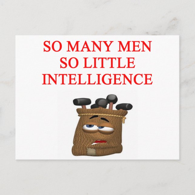 feminist joke postcard (Front)