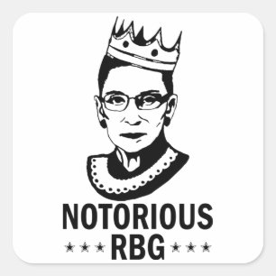 Feminist, Notorious RBG, Ruth Bader Ginsburg Square Sticker