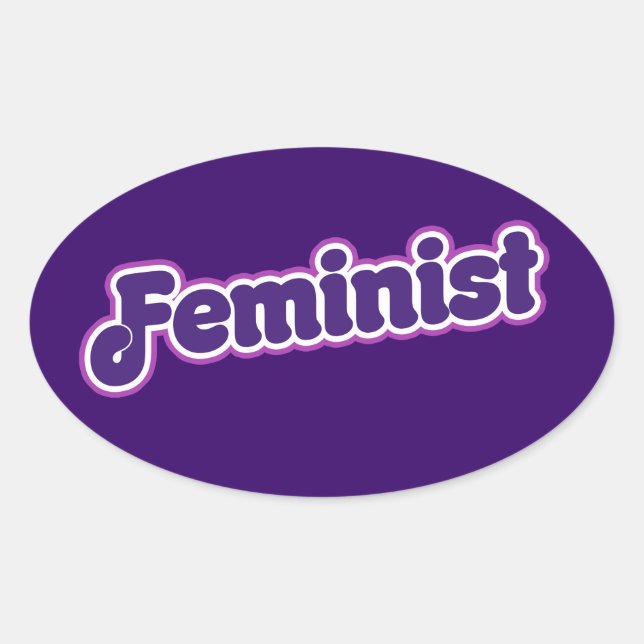 Feminist Oval Sticker (Front)